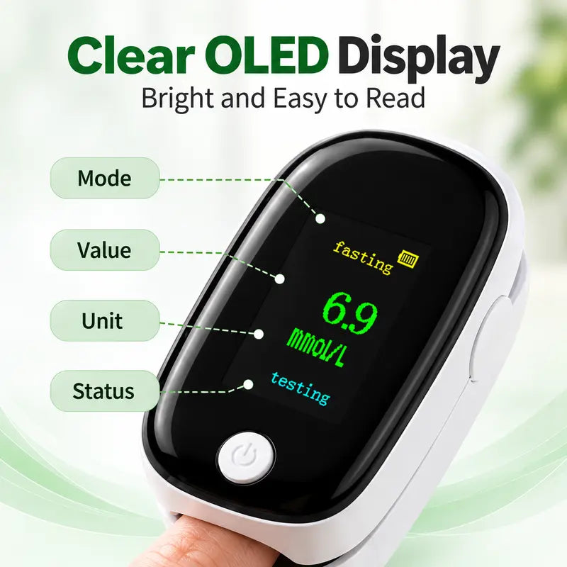 💎(Fewer than 50 left!!!)Non-Invasive Fingerstick Blood Glucose Meter—Results in 5 Seconds.🎁