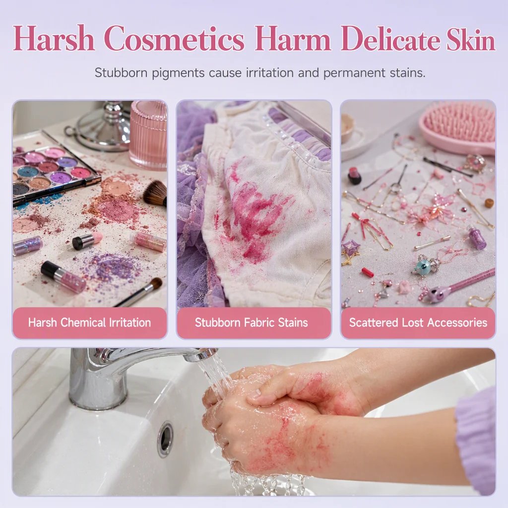 🎀Washable Princess Makeup Set – Non‑irritating, trays & portable case