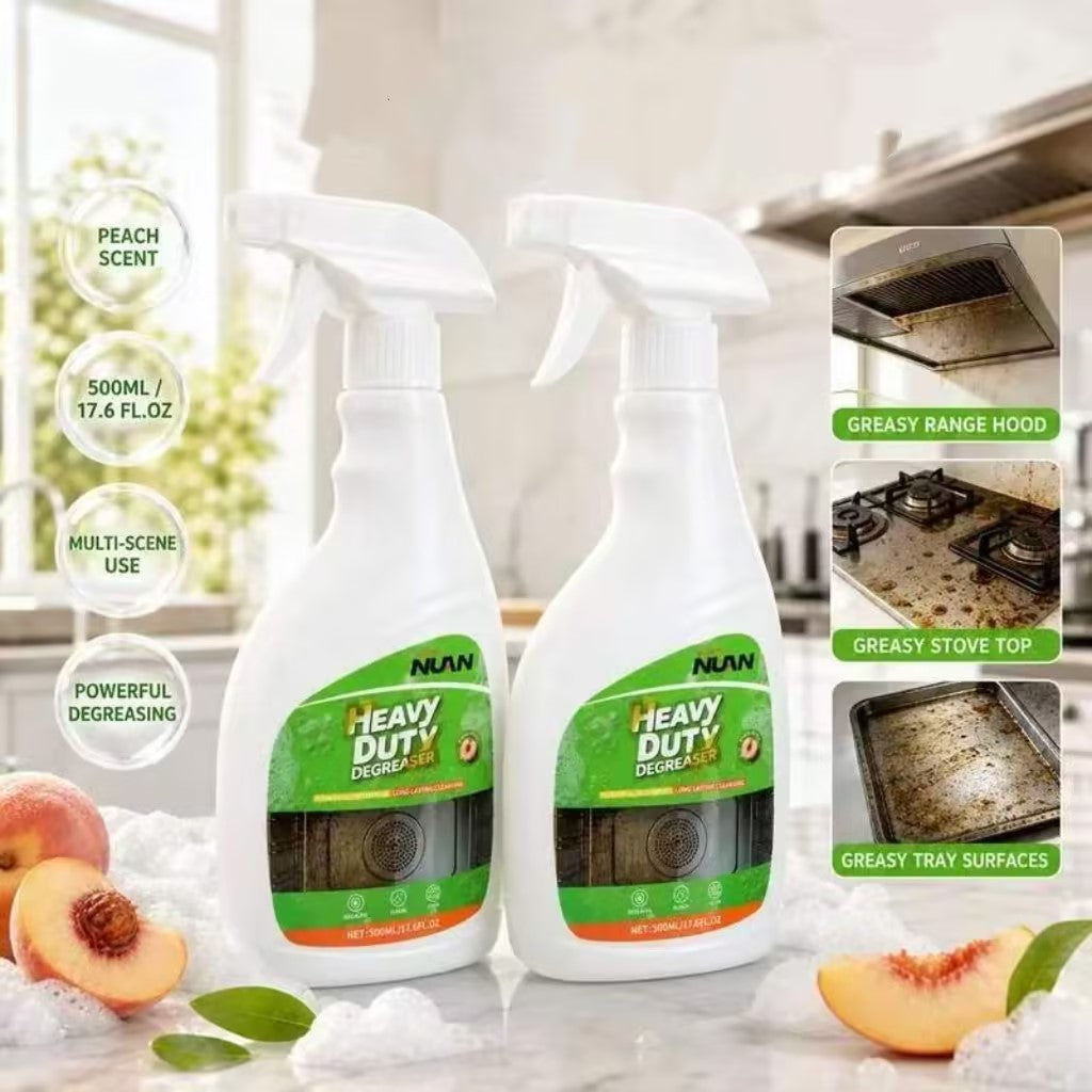 🚨Peach-Scented Powerful Active Foam Kitchen Cleaner (120ml/bottle, includes free towel) — powerfully removes grease and stubborn stains; ready to use—just spray and clean.💖
