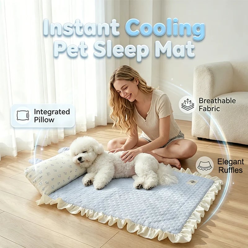 🥳SUMMER HOT SALE💞80K+ SOLD😍!Pet Cooling Mat with Pillow