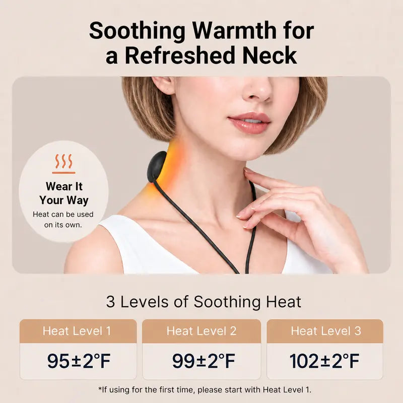🔥 2026 HOT SALE – Wireless Neck Relaxer with Heat & Microcurrent Technology