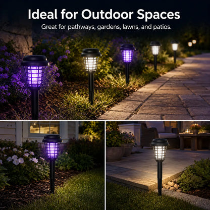 🔥Summer Sale 50% OFF🔥Solar Mosquito Zapper Light – Outdoor Garden Stake Lamp, UV Insect Killer, Solar Powered, Dual Mode (Mosquito Control + Pathway Lighting), Weather Resistant, Easy Setup
