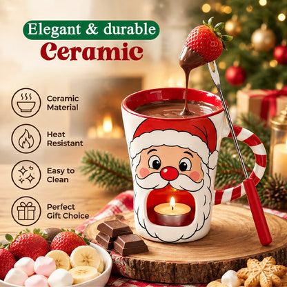 🔥Last Day 50% OFF 🎅🍫 Santa’s Sweet Melt™ 150ml Christmas Chocolate Fondue Mug