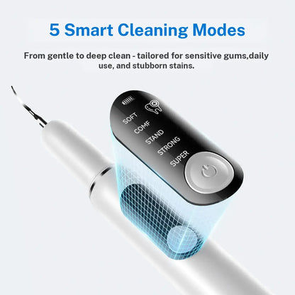 🎁Ultrasonic Plaque and Tartar Remover, Professional Teeth Cleaning Kit (7-Piece Set) — Safe and Gentle💎