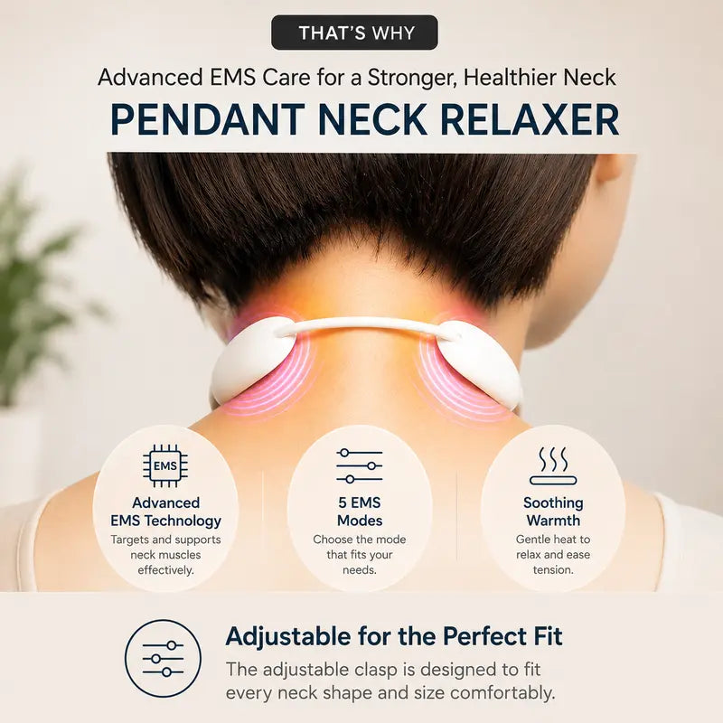 🔥 2026 HOT SALE – Wireless Neck Relaxer with Heat & Microcurrent Technology