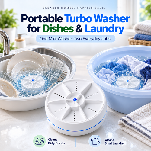 😩 TIRED OF RUNNING A FULL WASHER FOR JUST A FEW CLOTHES? 🧺 🌀 TURN ANY BASIN INTO A QUICK WASH STATION—WASH SMALL LOADS WITH LESS TIME & EFFORT! ✨