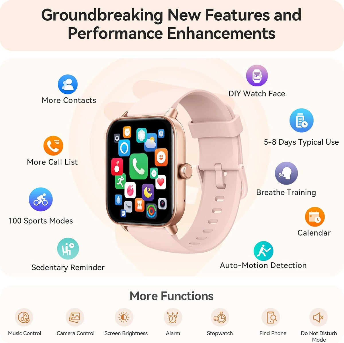 🎁Sports smartwatch. Compatible with iOS and Android smartphones.（Fewer than a hundred items remain.）💎