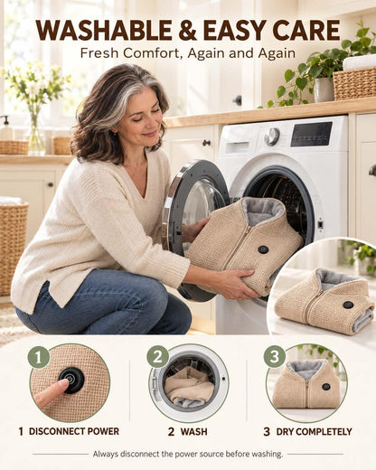 2027 Upgrade Heated Shawl Wraps for Women, Cordless Ceated Blanket