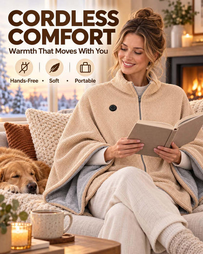2027 Upgrade Heated Shawl Wraps for Women, Cordless Ceated Blanket