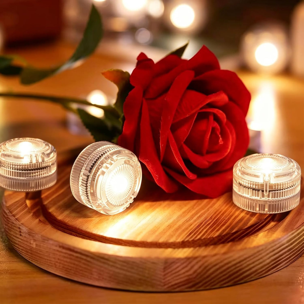 HL Submersible LED Lights,Warm White Mini LED Tea Light,150 Hour Runtime