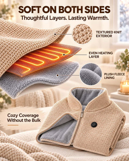 2027 Upgrade Heated Shawl Wraps for Women, Cordless Ceated Blanket