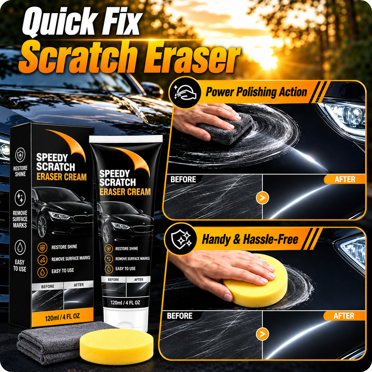 🔥🚗 Car Scratch Remover Wax – Instant Shine