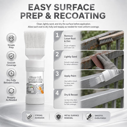 ✨New Arrival✨🖌️🏠Water-Based Metallic Silver Paint with Built-in Brush💥👍