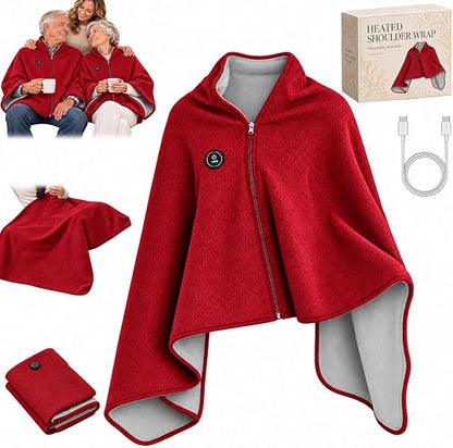2027 Upgrade Heated Shawl Wraps for Women, Cordless Ceated Blanket