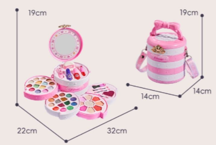 🎀Washable Princess Makeup Set – Non‑irritating, trays & portable case