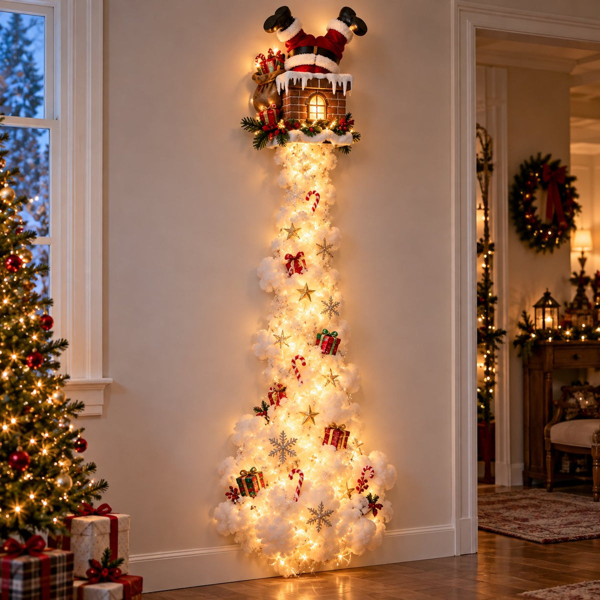 ✨ Turn Any Wall Into Christmas Magic — Create a Warm, Cozy Holiday Glow in Seconds! 🎄