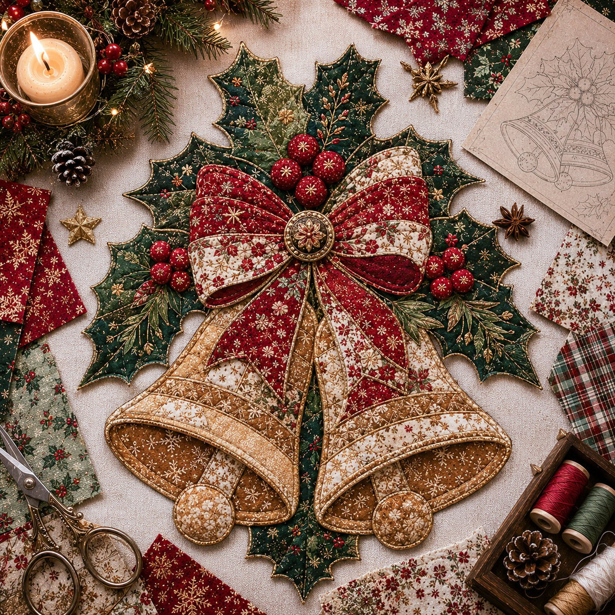 🎄😩 TIRED OF THE SAME BORING CHRISTMAS DECOR? ✨ CREATE SOMETHING UNIQUE! This DIY Patchwork Kit Turns Any Space Into a Warm & Festive Christmas Wonderland! 🎅❤️