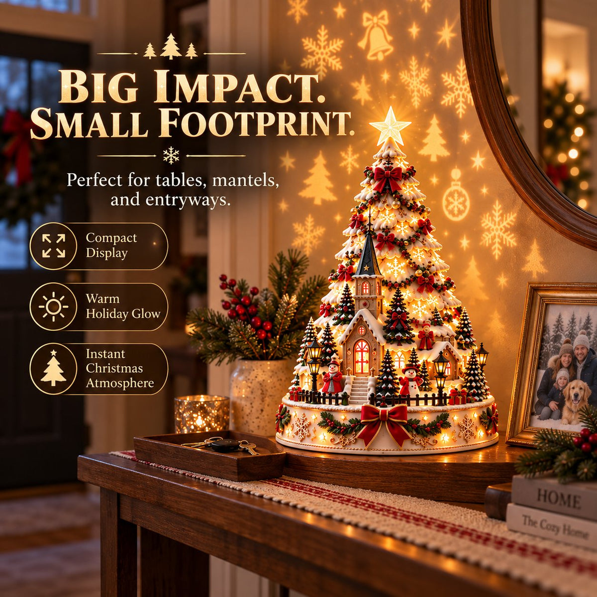 🎄 Tired of Empty, Lifeless Holiday Decor? Transform Any Space Into a Warm Christmas Wonderland with the Christmas Village Lightscape Tree ✨