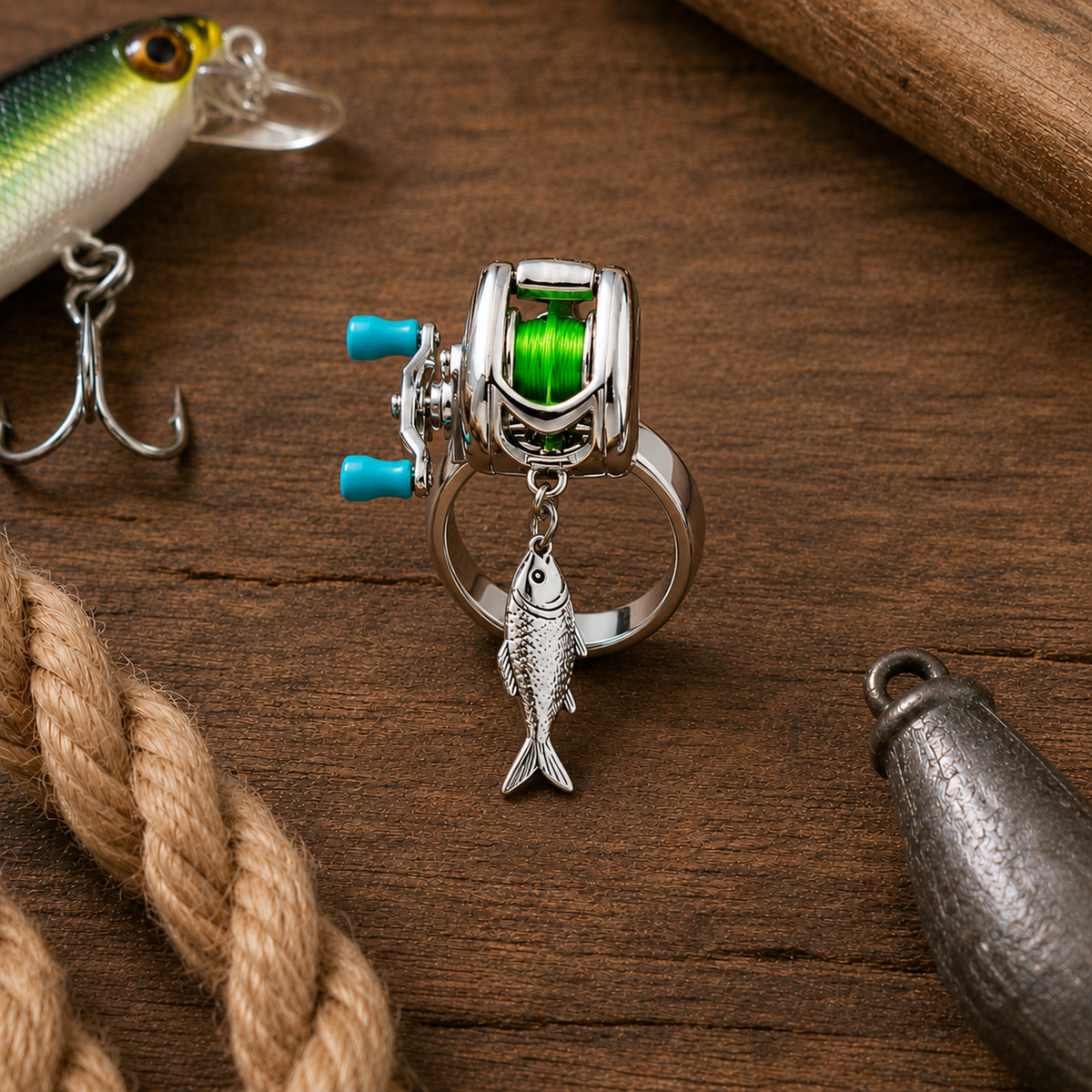 🎣💔 CAN’T FIND A UNIQUE GIFT FOR A FISHING LOVER? 🎁 This Mini Spinning Reel Necklace & Ring Is MORE THAN JEWELRY—IT’S A FUN, WEARABLE TRIBUTE TO THEIR PASSION! ✨