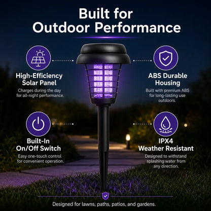 🔥Summer Sale 50% OFF🔥Solar Mosquito Zapper Light – Outdoor Garden Stake Lamp, UV Insect Killer, Solar Powered, Dual Mode (Mosquito Control + Pathway Lighting), Weather Resistant, Easy Setup