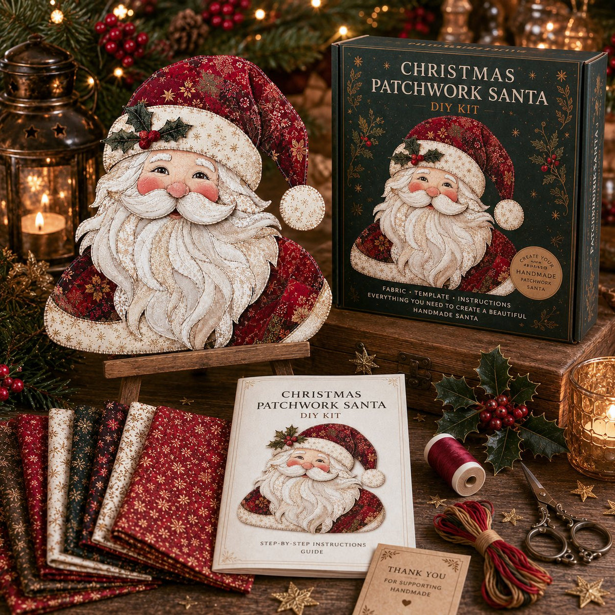 🎄😩 TIRED OF THE SAME BORING CHRISTMAS DECOR? ✨ CREATE SOMETHING UNIQUE! This DIY Patchwork Kit Turns Any Space Into a Warm & Festive Christmas Wonderland! 🎅❤️