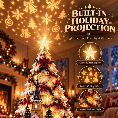 🎄 Tired of Empty, Lifeless Holiday Decor? Transform Any Space Into a Warm Christmas Wonderland with the Christmas Village Lightscape Tree ✨