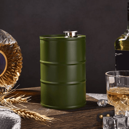 Oil Drum Anti-rust Leak-proof No Odor Portable Wine Storage🛢Food Grade Camping Whisky Flagon Wine Jug Camping Supplies