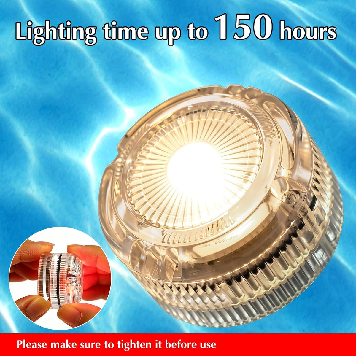 HL Submersible LED Lights,Warm White Mini LED Tea Light,150 Hour Runtime