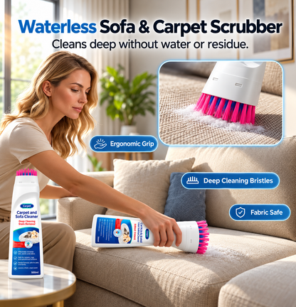 No-Wash Carpet & Sofa Cleaner with Brush