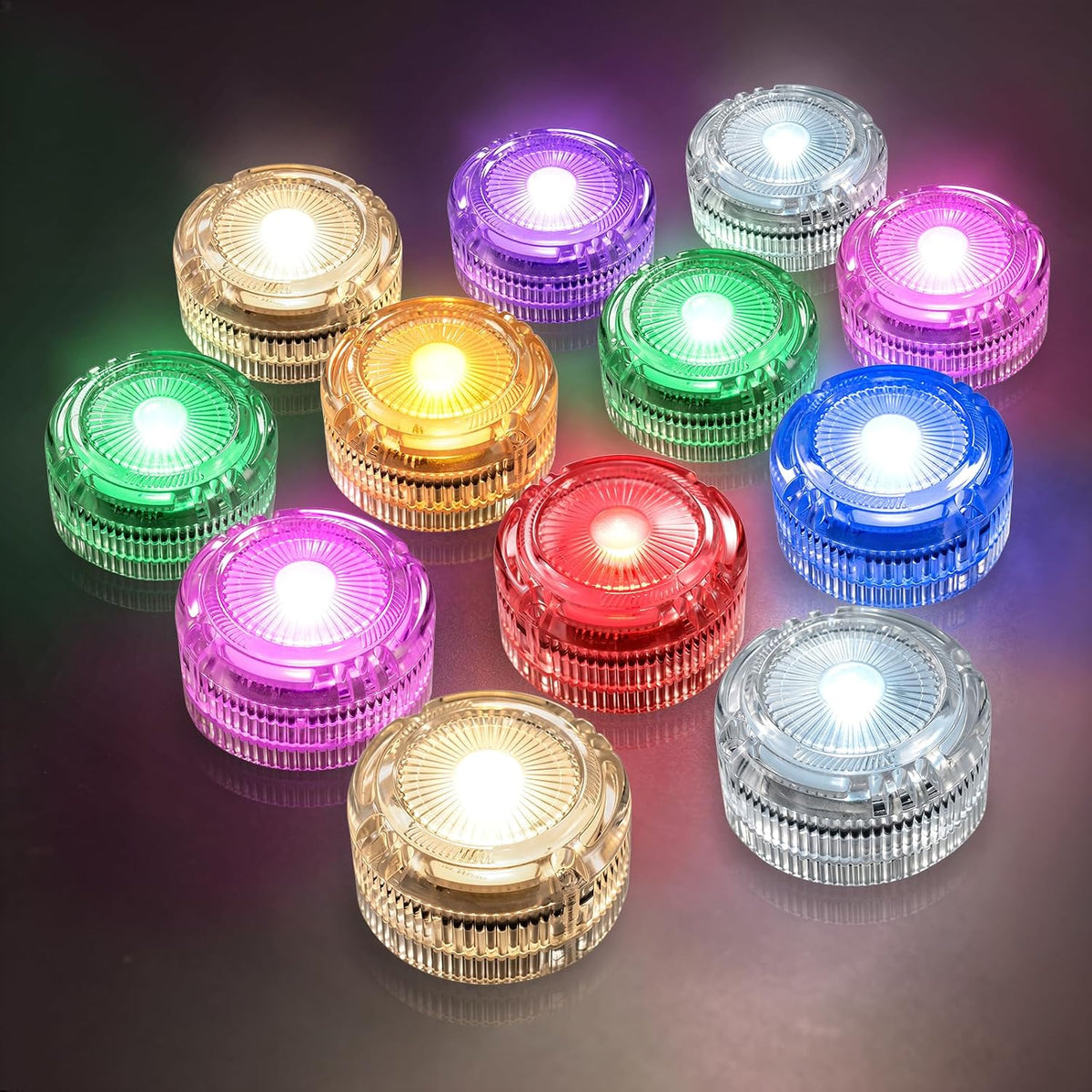 HL Submersible LED Lights,Warm White Mini LED Tea Light,150 Hour Runtime