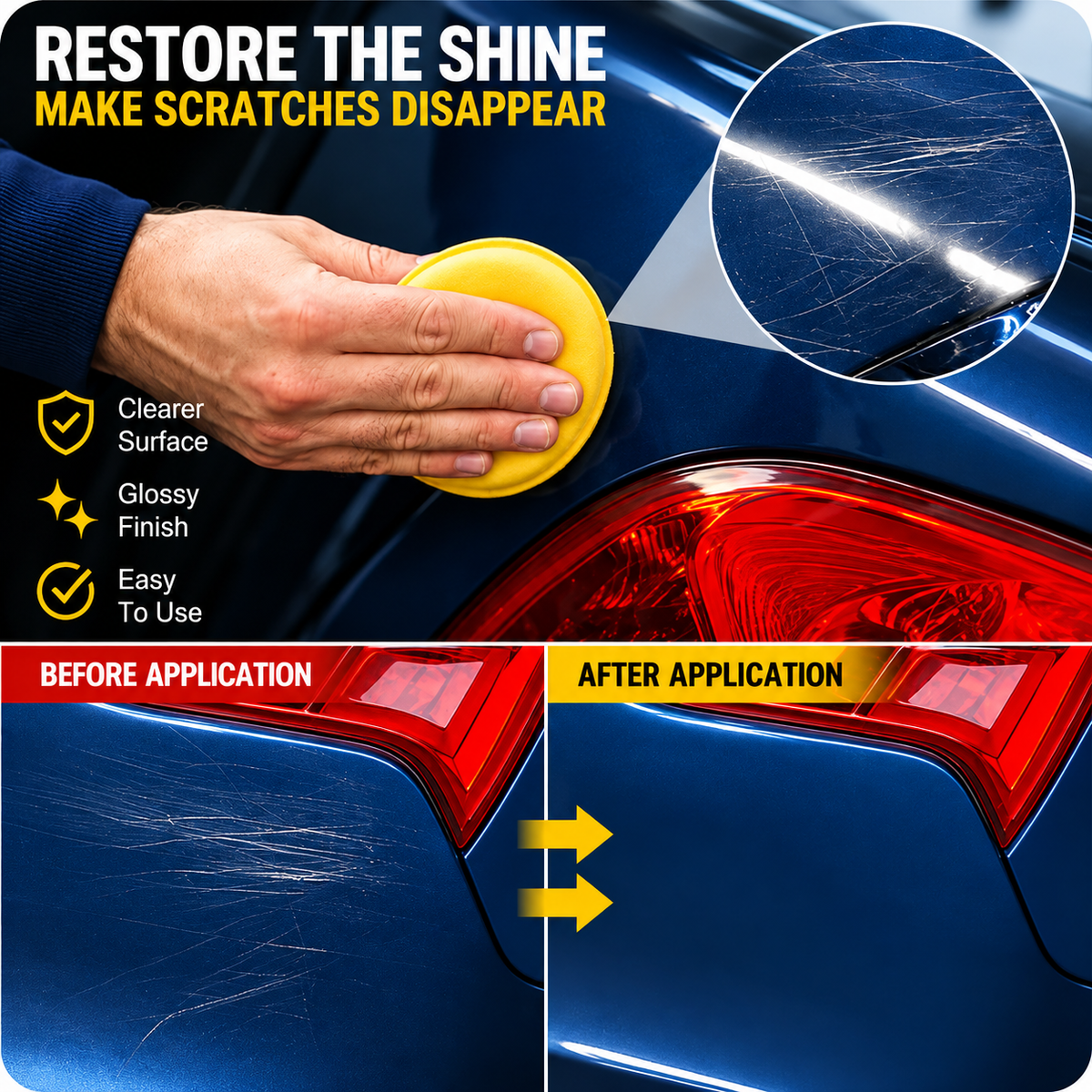 🔥🚗 Car Scratch Remover Wax – Instant Shine