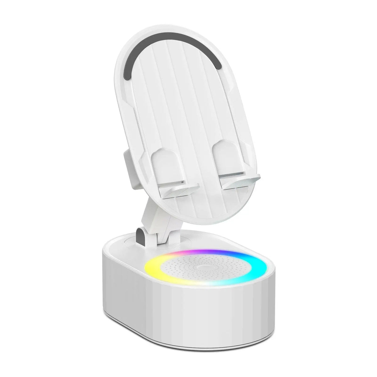 🔥5-in-1 Wireless Speaker Stand—featuring smart sensing and Bluetooth 5.4 connectivity, Dolby surround sound with deep bass, an adjustable phone holder, an LED light, and a power bank.💎