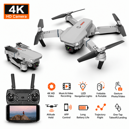 SkyView™ Foldable Dual-Camera Drone with Screen Remote