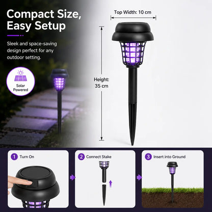 🔥Summer Sale 50% OFF🔥Solar Mosquito Zapper Light – Outdoor Garden Stake Lamp, UV Insect Killer, Solar Powered, Dual Mode (Mosquito Control + Pathway Lighting), Weather Resistant, Easy Setup