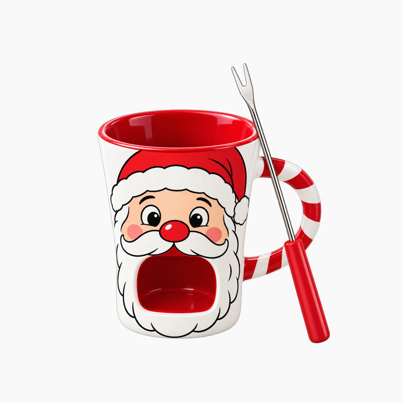 🔥Last Day 50% OFF 🎅🍫 Santa’s Sweet Melt™ 150ml Christmas Chocolate Fondue Mug