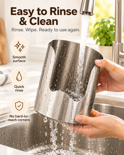 Thickened Stainless Steel Utensil Organizer – Rust-Resistant Countertop Storage Holder