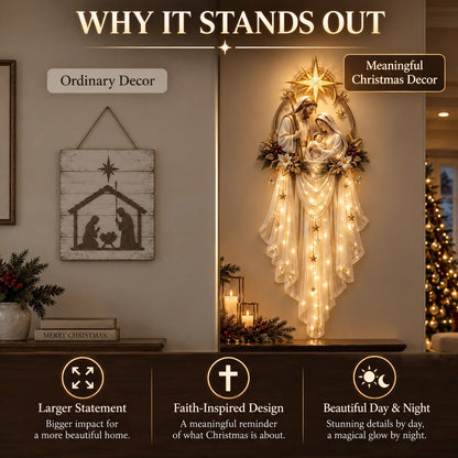 ✨35% OFF Today | Holy Family Star Veil™ – Meaningful Christmas Wall Decor