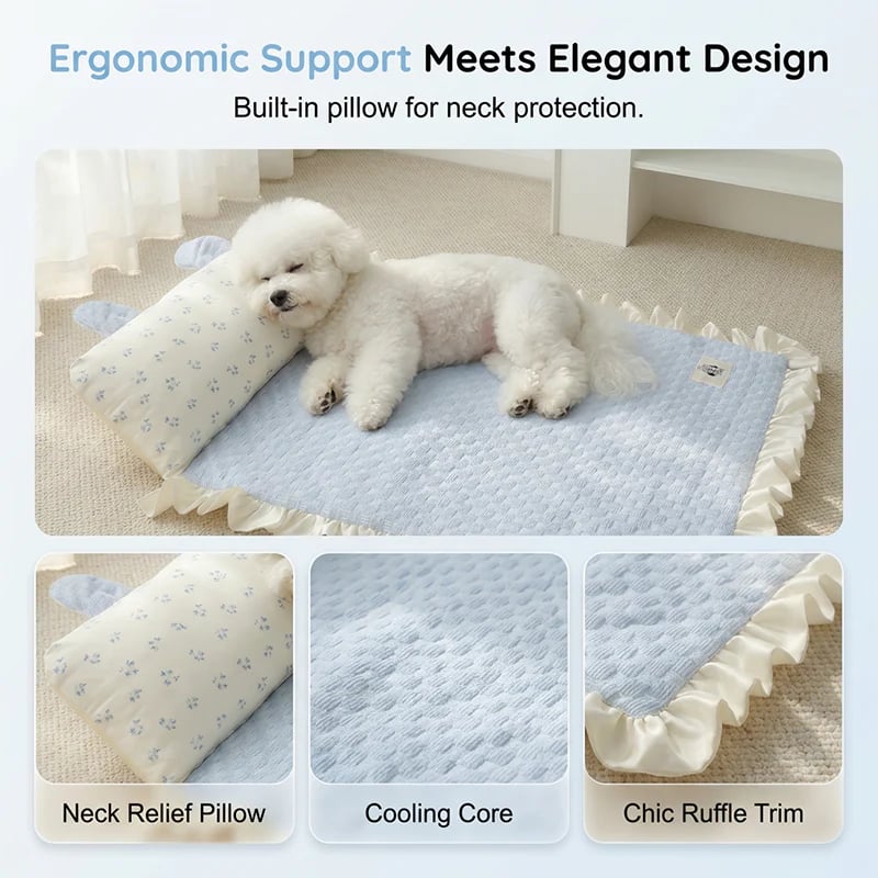 🥳SUMMER HOT SALE💞80K+ SOLD😍!Pet Cooling Mat with Pillow