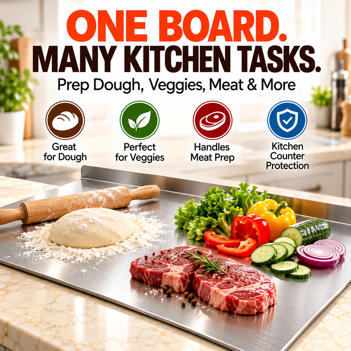 Limited-time offer: 50% off 301 stainless steel double-sided cutting board