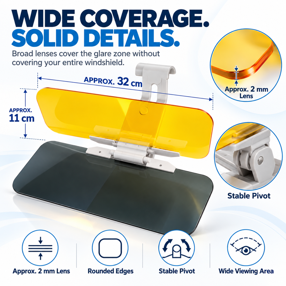 🚗😩 BLINDED BY SUN GLARE DURING THE DAY & HEADLIGHTS AT NIGHT? ☀️🌙 ✨ Upgrade Your Drive With a 2-in-1 Adjustable Visor Extender Designed to Help Reduce Glare Day & Night!