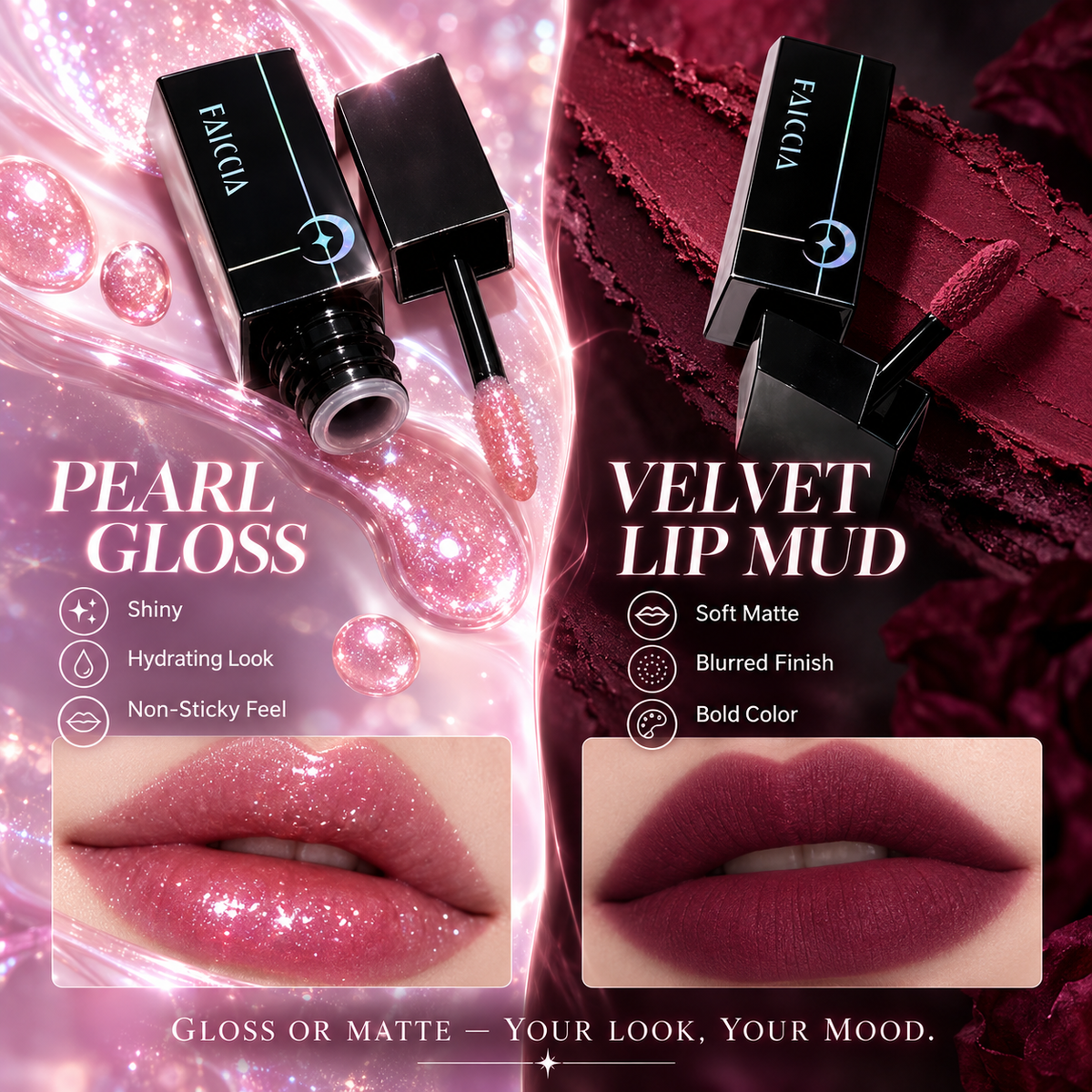 Two Finishes. Eight Shades. Endless Lip Looks.