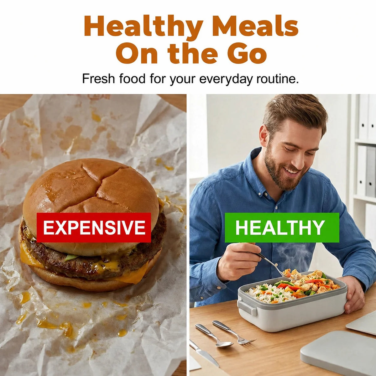🔥Christmas Sale: 50% Off & Free Shipping🔥Portable electric lunch box with self-heating