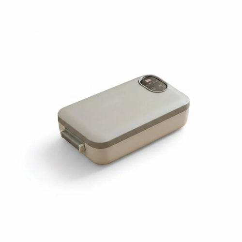 Grey self-heating lunch box