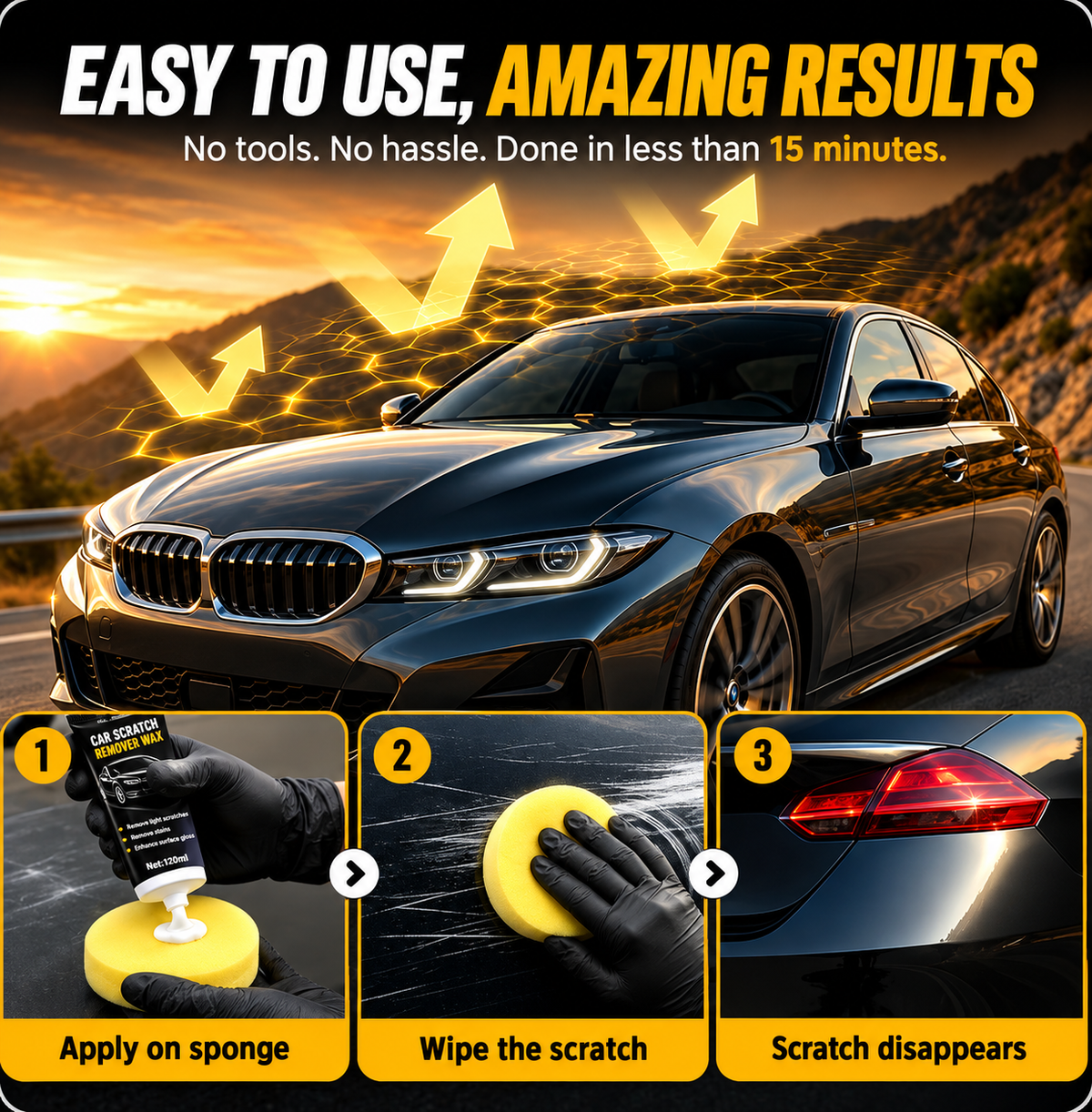 🔥🚗 Car Scratch Remover Wax – Instant Shine
