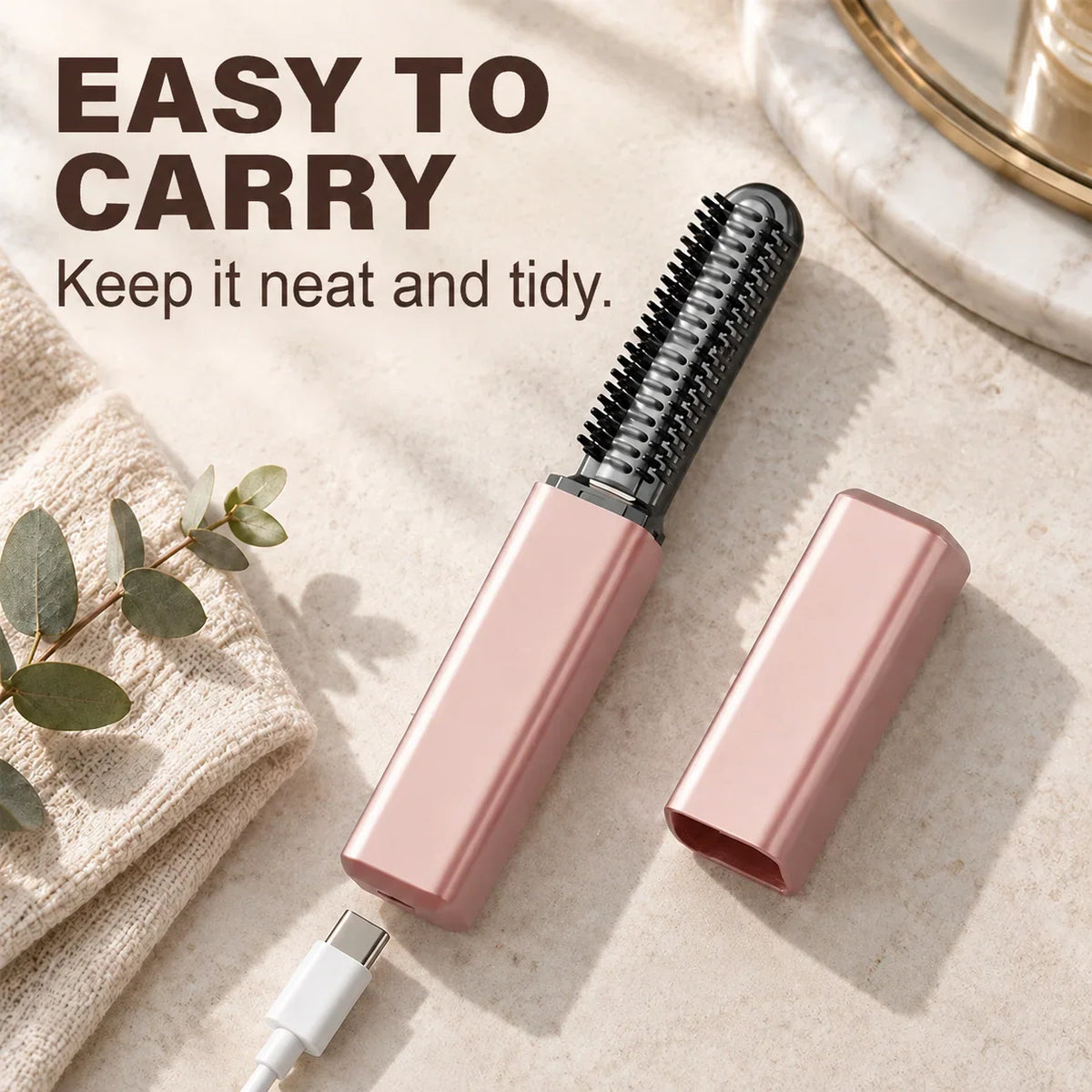 🔥50% OFF Christmas!💇 Add Crown Volume Instantly! Cordless Heated Bangs Styling Comb