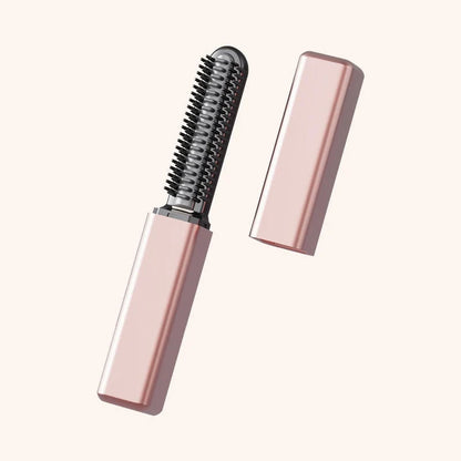 ✨ Tired of Messy Bangs? Style Them Anytime with This Compact Wireless Hot Comb! 💖