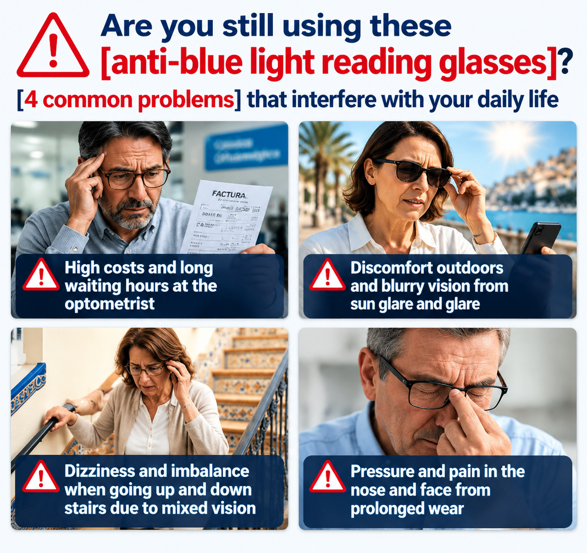 👓 1 Pair of Glasses for Near & Far Vision! ✨ Photochromic Multifocal Reading Glasses for Men & Women