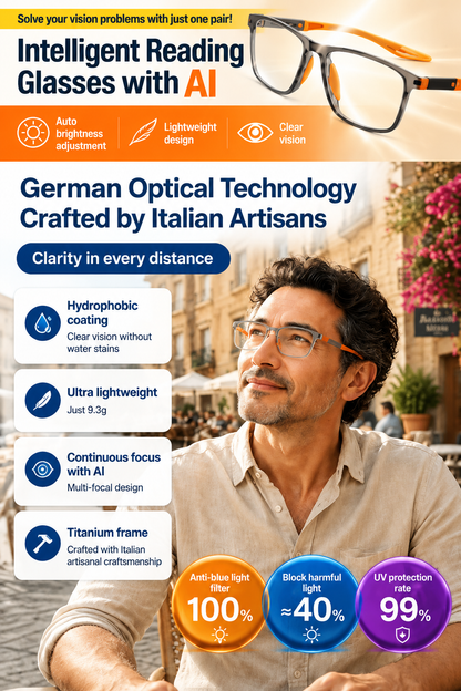 👓 1 Pair of Glasses for Near & Far Vision! ✨ Photochromic Multifocal Reading Glasses for Men & Women
