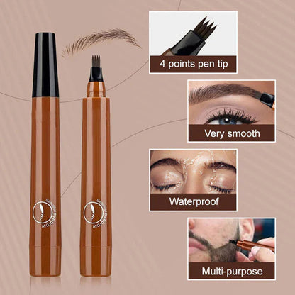 🎁Waterproof Four-tip Beard and Eyebrow Pen✨