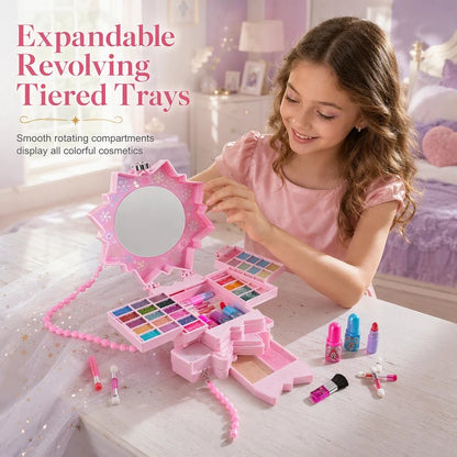 🎀Washable Princess Makeup Set – Non‑irritating, trays & portable case